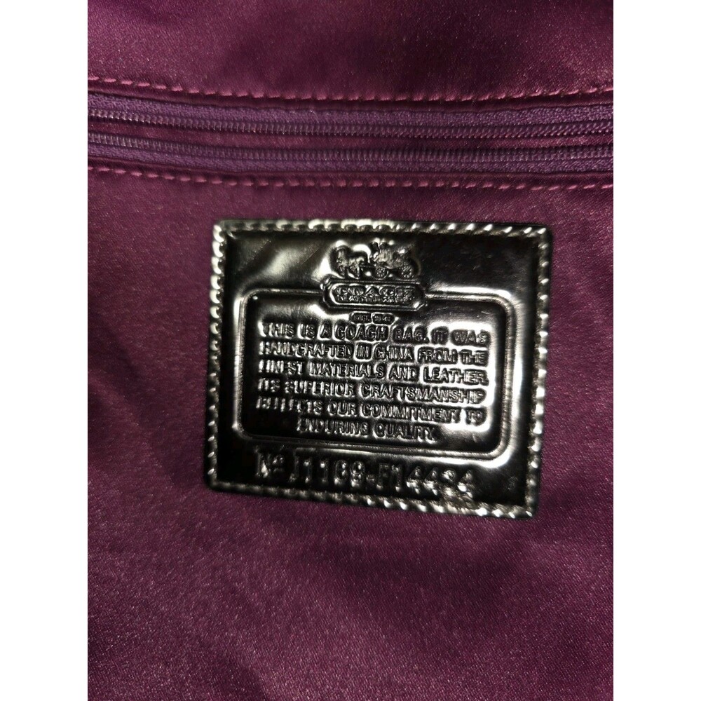 Coach Poppy Black & Silver Metallic Lurex Tote F14434 2 Hangtags - Picture 16 of 16